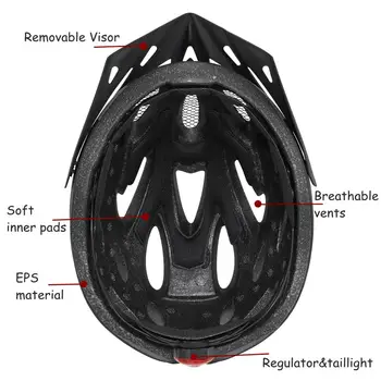 Dviračio Šalmas Reguliuojamas Lengvas Šalmas Saugus Dviračių Apsaugos Šalmas Vėdinimo Motercycle galvos Apdangalai Su LED Šviesa