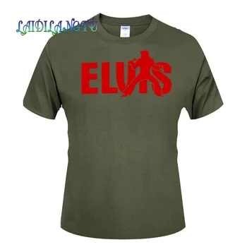 Nemokamas Pristatymas Naujiena užsakymą Spausdinimo Elvis Naujas Mados trumpomis Rankovėmis T-shirt Vyrams marškinėliai O-kaklo viršūnes vyrų drabužiai Tee