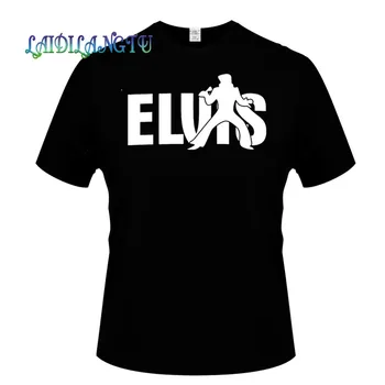 Nemokamas Pristatymas Naujiena užsakymą Spausdinimo Elvis Naujas Mados trumpomis Rankovėmis T-shirt Vyrams marškinėliai O-kaklo viršūnes vyrų drabužiai Tee