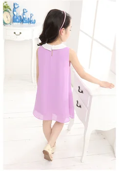Vaikų vasaros drabužių šifono sluoksniuoti drabužius mergaitė candy spalvos suknelė 2-10 metų amžiaus mergytę drabužiai