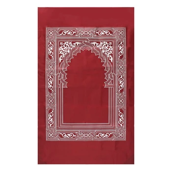 100x60cm Maldos Kilimėlio Nuleidimo Eid mubarakas Musulmonų Maldos Kilimėlio Mat Islamo Pocket Lankstymo Antklodė su Kompasu