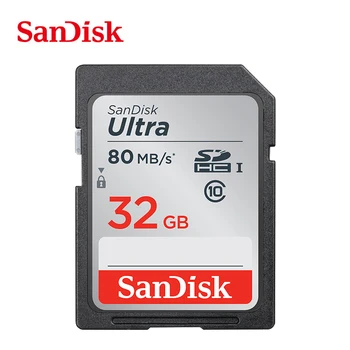 Originalus SD kortele SanDisk Ultra 8GB 16GB 32GB SDHC 64GB SDXC 128GB Class10 Atminties Kortelės C10 80mb/s NUPLAUKITE-1 Parama Fotoaparatas