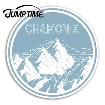 Peršokti Laiko Chamonix Vinilo Lipdukai Kalnų Slidinėjimo Lipdukas Nešiojamas Bagažo Lipdukas Dekoras, Langų Bamperis Vandeniui