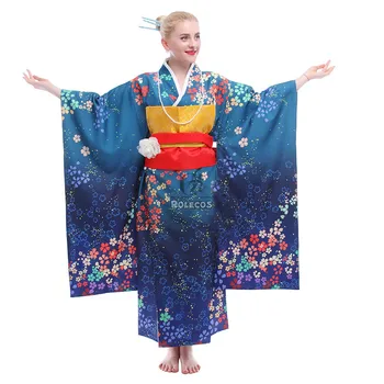 ROLECOS Japonų Kimono Tradicinių Yakata Naktį, Chalatai Moterims, Vonia Suknelė Mergina, Cosplay Kostiumai Su Obi Diržas