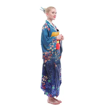 ROLECOS Japonų Kimono Tradicinių Yakata Naktį, Chalatai Moterims, Vonia Suknelė Mergina, Cosplay Kostiumai Su Obi Diržas