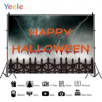 Yeele Happy Halloween Naktį Fulmination Gpgb Tvora Fotografijos Fonas Individualų Fotografijos Backdrops fotostudija