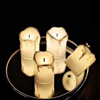 Šiltai Balta 12 VNT LED Tealight Žvakės Flameless Atostogų/Vestuvių Papuošimas Elektros Baterija