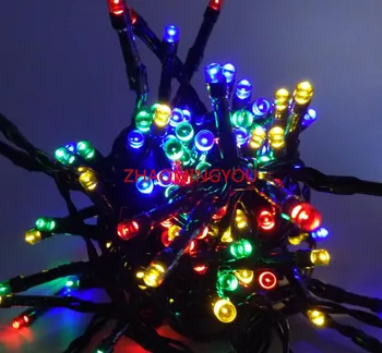 JUMS saulės LED Styginių Šviesos Kalėdų šviesos Girlianda 50/100 LED Pasakų Žibintai Su Baterija Lauko Sodo Šalis Medžio Vestuvių Dekoras