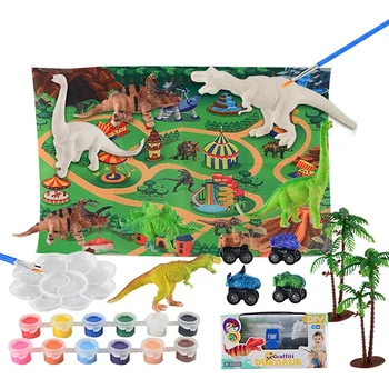 Meno Amatų Rinkiniai Vaikams - 24Pcs 3D Dinozaurai Žaislai Vaikams 