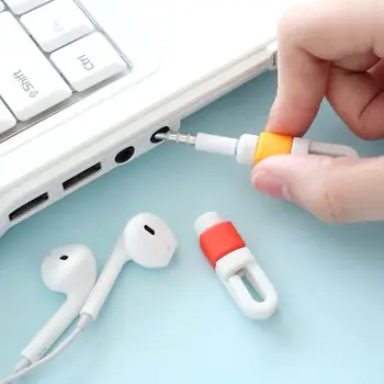 2018 Naujas Mados Nešiojamų Originalių ausinių linija, USB Kabelis, Ausines Raštas Spalvinga Kabelis Atsitiktinių Spalvų 300 vnt.