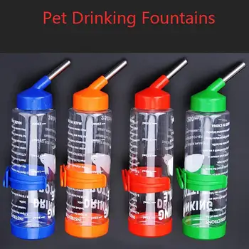 250ML Pet Gėrimų Nerūdijančio Plieno Automatinis Vandens Fontanas Butelis Triušis Kačių ir Šunų Augintiniai Žiurkėno