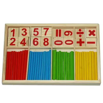 Žaislai Skaičiavimo Lazdelės Švietimo Mediniai Žaislai Statybos Žvalgybos Blokai Montessori Matematikos Medinis Langas Chil Dovana