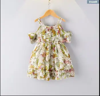 2018 m. vasaros korėjos versija nauja mergina, gėlių stebėjimo dirželiai lotus lapų šifono mados princesė suknelė