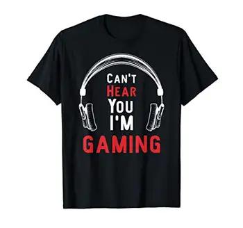 Negalime Girdėti aš Žaidimų Funny Gamer Ausinės Dovana Vintage Marškinėliai