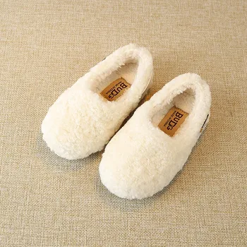 Merginos medvilnės pliušas-paminkštintas batų Vaikų žiemos 2019 modelių plius aksomo paminkštintas batų kūdikių berniukų šilta žiemos batai pliušinis batai