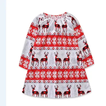 Kalėdos Bamblys Baby Girl Dress Šalies Pagant Tutu Kalėdų Elnias Suknelės, Drabužiai, Dydis 2-6T