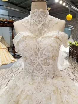 LS60010 prabangių vestuvių suknelės off peties mylimąja nuotaka vestuvių suknelė apykaklės grandinės papuošti nemokamas pristatymas алмазная вышивка