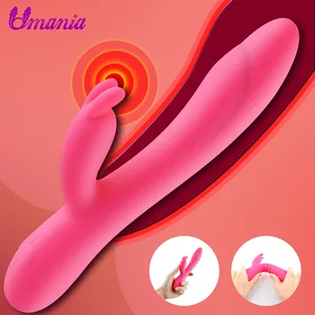 Umania G Spot Triušis Dildo Vibratorius Orgazmas Suaugusiųjų Žaislai Dviguba Vibracija Moterų Makšties Klitorio Silikoninis Vandeniui Suaugusiųjų Sekso Žaislai
