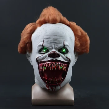 2019 Naujas Pennywise Led Kaukė Latekso Stephen King Ji 2 Joker Kaukės Šalmas Helovinas Šalis Apsirengęs Baisu Priedai Prop 3 Tipai