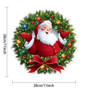 Linksmų Kalėdų Lipdukai Santa Claus PVC Lipdukas Siena Lipdukas Kambarį Apdaila новогодние украшения 2021