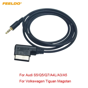 FEELDO Automobilių Media AMI MMI Sąsają, 3.5 mm Audio AUX, MP3 Adapteris skirtas Audi Volkswagen AUX Laidas Laidas #FD6219