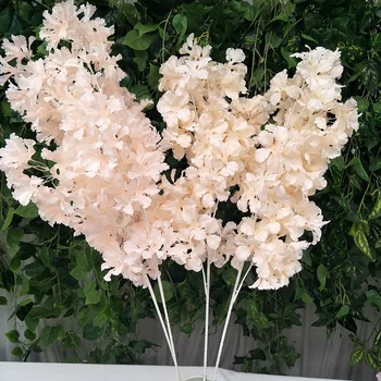 YO CHO Bridesmaid Puokštė Dirbtinio Šilko Vyšnių Žiedų 102 cm Balta Filialas Sakura 