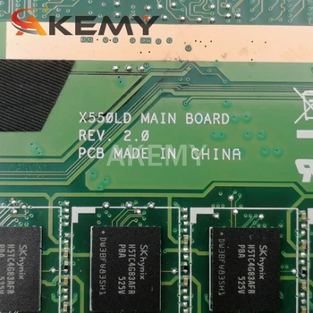 Akemy X550LA Plokštę Už Asus A550L X550LD R510L X550LC X550L X550LB nešiojamojo kompiuterio Motininės Plokštės i3 i5 CPU 4 GB RAM