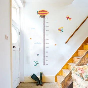 PVC vaikų aukštis sienų lipdukai animacinių filmų priemonė aukštis valdovas sienų lipdukai vaikų darželis, vaikų kambario dekoracija 30*90cm