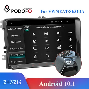 Camecho 2Din Automobilio Radijo Multimedia Vaizdo Grotuvas Automobilių GPS Autoradio VW Audi Skoda Polo Golf Sėdynė Passat B6 Tiguan Stereo