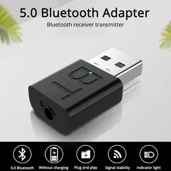 Bluetooth 5.0 Imtuvas USB Bevielis Adapteris, Muzikos Garsiakalbių, Stereo TV Ausinių AUX Automobilių 3.5 mm Audio Adapteris