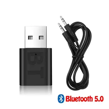 Bluetooth 5.0 Imtuvas USB Bevielis Adapteris, Muzikos Garsiakalbių, Stereo TV Ausinių AUX Automobilių 3.5 mm Audio Adapteris