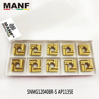 MANF SNMG120408R/L Tekinimo Įrankis Įrankiai Tekinimo Staklės, Gręžimo Baras Karbido Įterpti Išorės CNC Plieno Ašmenys