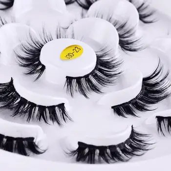 7 Poros Lotus Disko Mink Plaukų Netikrą Blakstienas 3D sudaro Blakstienų Ilgalaikis Apimties Blakstienas Pratęsimo Daugkartinio naudojimo Netikrų Blakstienų