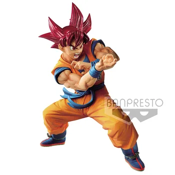 17cm, BANDAI Dragon Ball Z Super Saiyan Sūnus Gokas Super Saiyan Dievo Veiksmų PVC Kolekcijos Modelis Žaislas Anime Pav Žaislai Vaikams