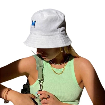 2020 Mados Tendencija Moterys, Ponios Naujas Vasaros Drugelio Aplikacija Žvejys Skrybėlę Paprastas Skydelis Kepurės Lauko Skėtį Nuo Saulės Atsitiktinis Saulės Skrybėlę