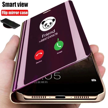 Apversti Telefoną Atveju Huawei Honor X10 P Smart Z 2021 Y7A 10 20 Y9 3 9i Premjero Y5 8S 20i 2020 Žaisti 20S Lite Plius 2019 Veidrodžio Dangtelis