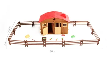 Šventė Vaikams Modeliavimo Ūkyje Scena Modelio Namas Veiksmų Skaičius, vaikams Dovanos apsimesti žaisti žaislai Ūkio blokai Plastiko Apdaila