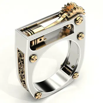 Mados Steampunk Įrankių žiedas vyrams cool Laikrodis Stiliaus Etninės Žiedai Moterų, Mergaičių Derliaus Punk Papuošalai B žiedas vestuves