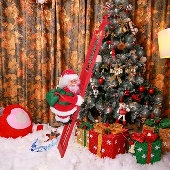 Santa Claus Laipiojimo Laiptais Elektros Kalėdų Senelio Lėlės Kalėdų Eglutės Kabantys Papuošalai Lauko, Patalpų, Namų Apdailos
