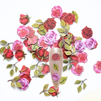 Gėlių Dekoracija Nagai Lipdukai Lipdukas Rožių Lapai Sumaišyti Dizaino Gelio lenkijos Manikiūro Skiltelės 