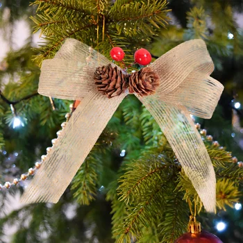 10 vnt Kalėdų Vainikas Dekoratyvinis Modeliavimas Pušies Kankorėžis Lankai Papuošalai KALĖDŲ Medžio Kabo Dekoro Kalėdų Lankas