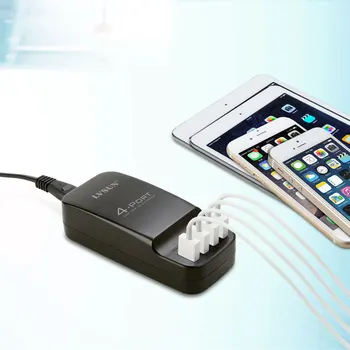 Udoli 4 Port USB Greitas Įkroviklis AC Maitinimo Adapteris Universalus Nešiojamas Mobiliojo Telefono Sienos Kroviklis iPhone 6 6s 