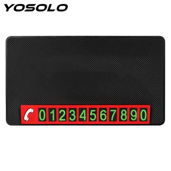 YOSOLO 2 in 1 Automobilis, neslystantis Kilimėlis Anti-Slip Telefono Kilimėlis Turėtojas Monetų Sunglass Laikiklį su Laikino Stovėjimo Kortelę GPS Sticky Pad