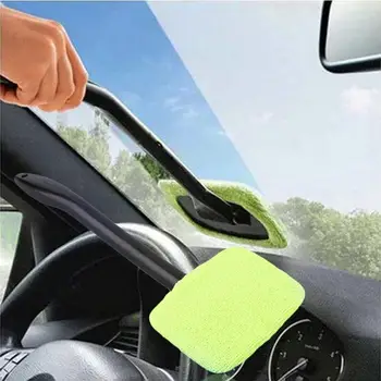 Mikropluošto automobilių langų valiklį ilga rankena automobilių plovykla automobilių teptuku lango priekinio, galinio stiklo valytuvų ekologiškesnių automobilių valymo priemonė AD013