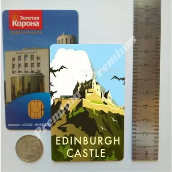 Škotijos suvenyrų magnetas derliaus turizmo plakatas