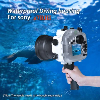 Sony A7III A7R3 A7RIII Vandeniui atsparus Kameros Korpusas Apsauginis Dangtelis Su 90mm Objektyvas Elektroninių rankena Povandeninį Fotoaparatą Case1pc