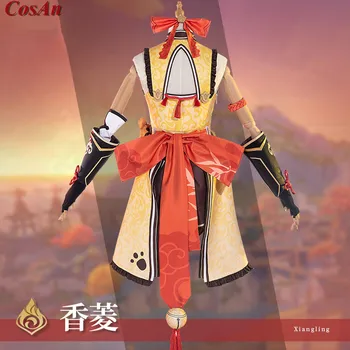 Karšto Žaidimas Genshin Poveikio Xiangling Cosplay Kostiumų Aukštos Kokybės Mūšis Vienodas Suknelė Moteriška Šalis, Vaidmuo Žaisti Drabužių XS-XL