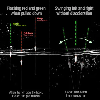 Gravity jutiklis Žvejybos Plaukti Šviesos Naktį Švytinčios Žvejybos Plūdės Automatiškai Priminti Žvejybos Plaukti Su Mygtuką Baterijos CR425