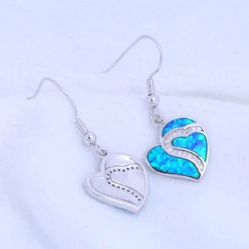 Mados moterų širdies formos opal pakabukas auskarai, šaliai, papuošalai, aksesuarai, auskarai paprasta papuošalai šventinių dovanų didmeninės
