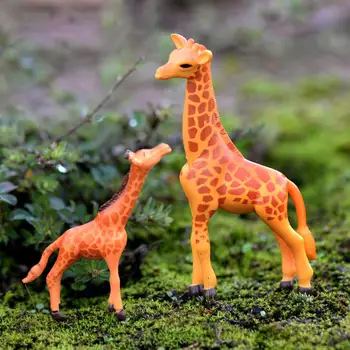 Mini Plastiko Žirafa Gyvūninės Modelis 